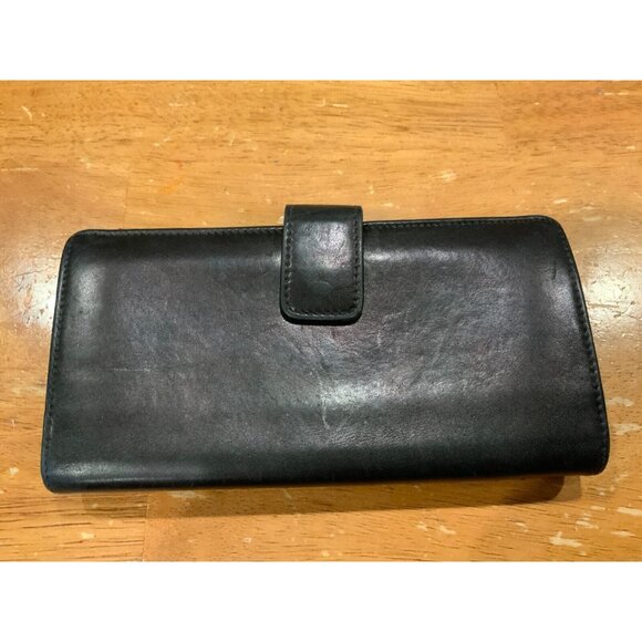 Gucci Babouska Black Leather Wallet Coin Purse Gold Heart - Picture 3 of 6